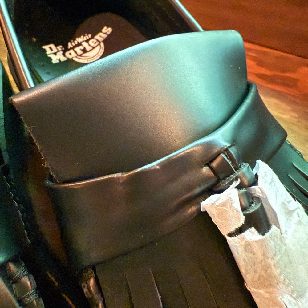 Black Leather Men's Loafers - Picture 7 of 13